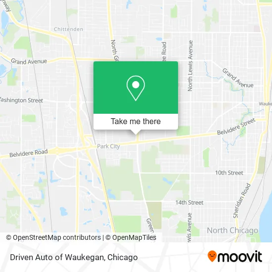 Driven Auto of Waukegan map