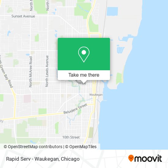 Rapid Serv - Waukegan map