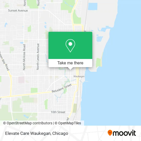 Elevate Care Waukegan map