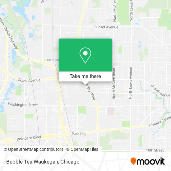 Bubble Tea Waukegan map