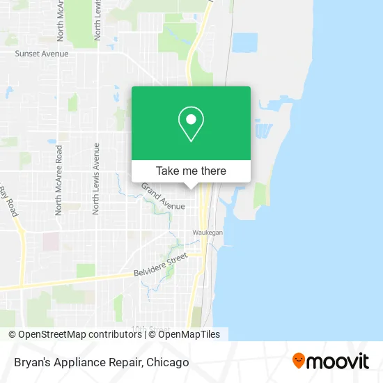 Bryan's Appliance Repair map