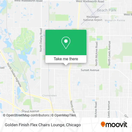 Golden Finish Flex Chairs Lounge map