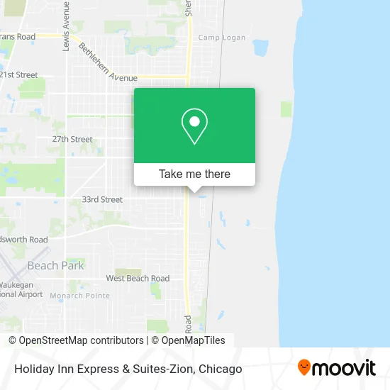 Holiday Inn Express & Suites-Zion map