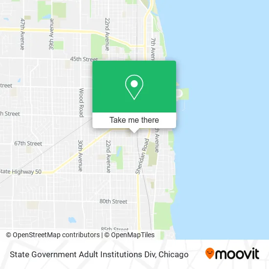 State Government Adult Institutions Div map