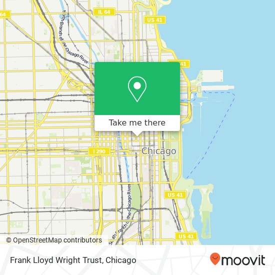 Frank Lloyd Wright Trust map