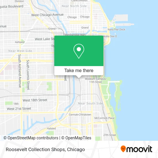 Roosevelt Collection Shops map