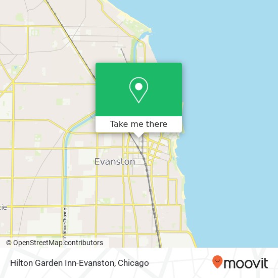 Mapa de Hilton Garden Inn-Evanston