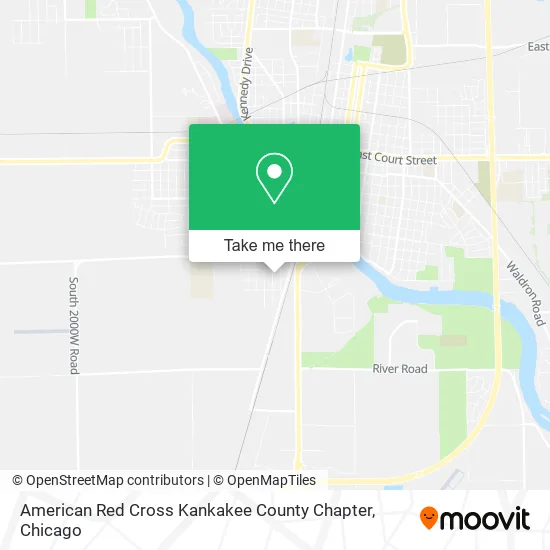 American Red Cross Kankakee County Chapter map