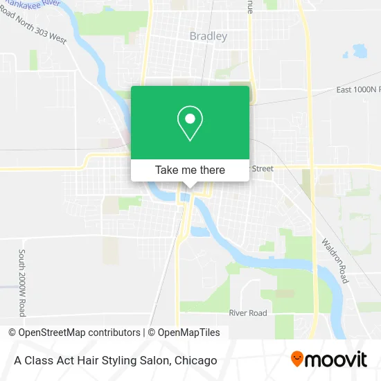 A Class Act Hair Styling Salon map