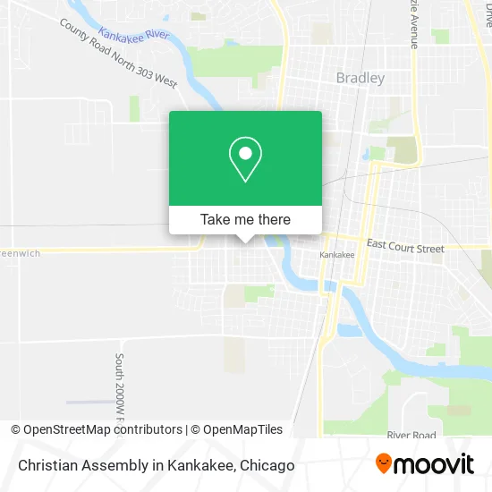 Christian Assembly in Kankakee map