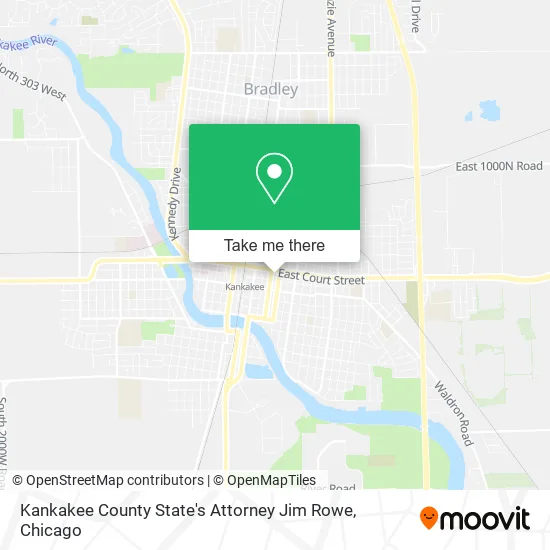 Kankakee County State's Attorney Jim Rowe map