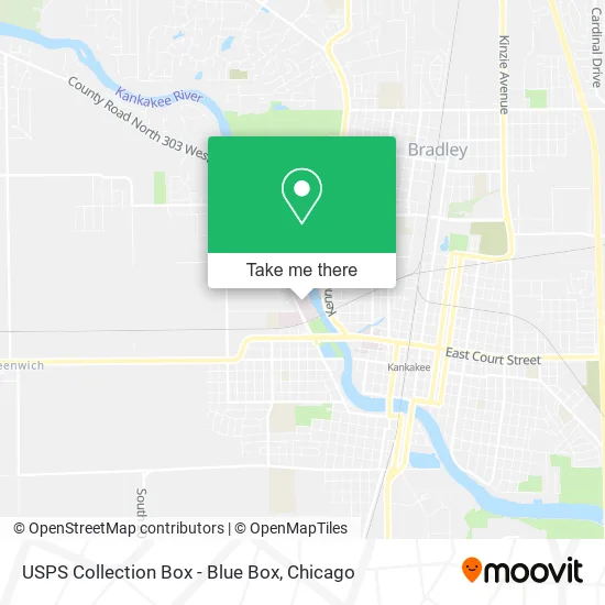 USPS Collection Box - Blue Box map