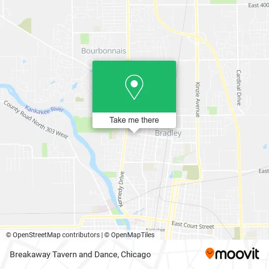 Breakaway Tavern and Dance map