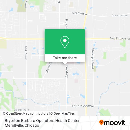 Bryerton Barbara Operators Health Center Merrillville map