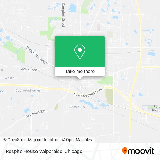 Respite House Valparaiso map