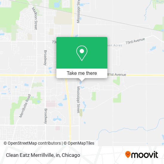 Clean Eatz Merrillville, in map