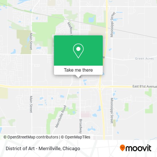 District of Art - Merrillville map