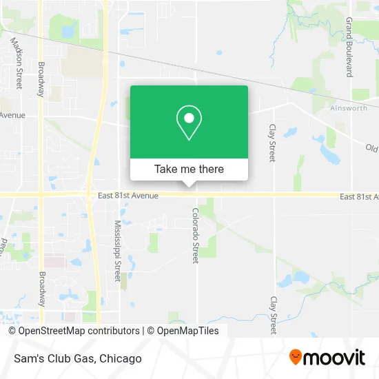 Sam's Club Gas map