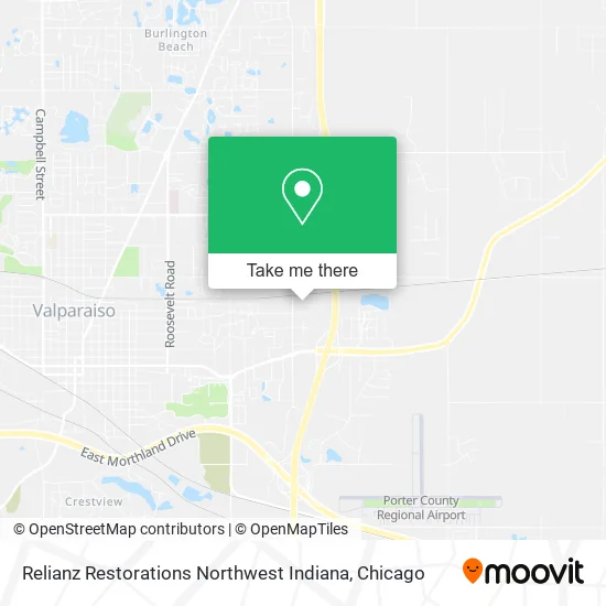 Relianz Restorations Northwest Indiana map