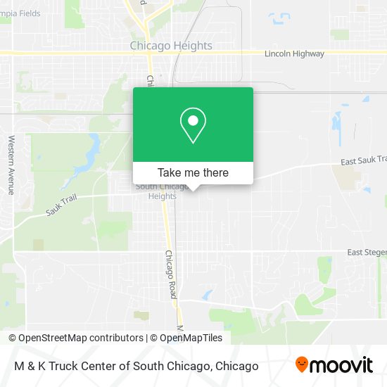 M & K Truck Center of South Chicago map