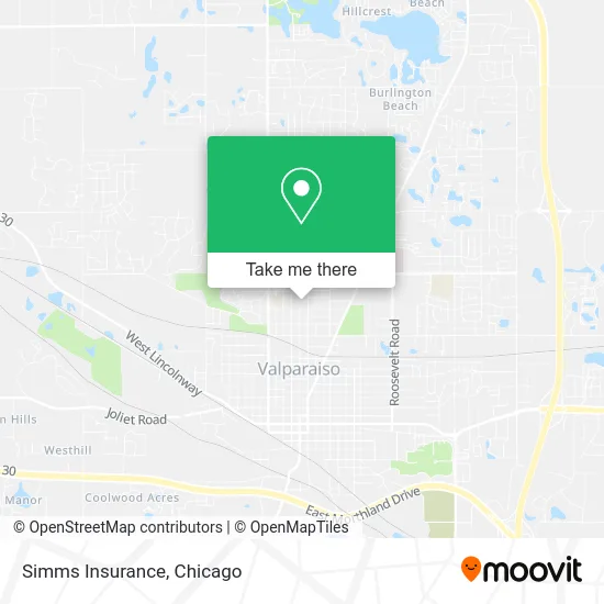 Simms Insurance map