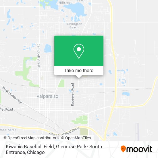 Kiwanis Baseball Field, Glenrose Park- South Entrance map