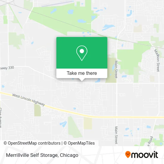 Merrillville Self Storage map