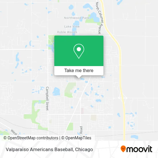 Valparaiso Americans Baseball map