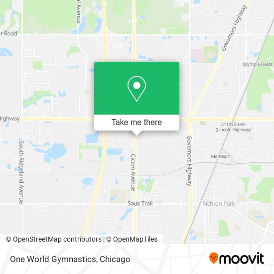 Mapa de One World Gymnastics