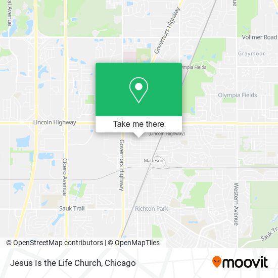Jesus Is the Life Church map