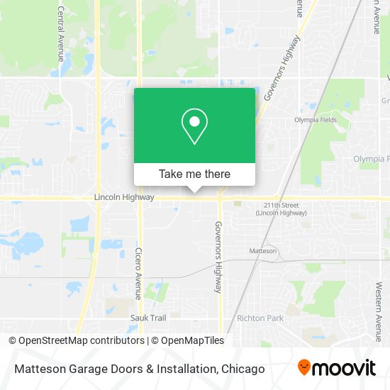 Matteson Garage Doors & Installation map