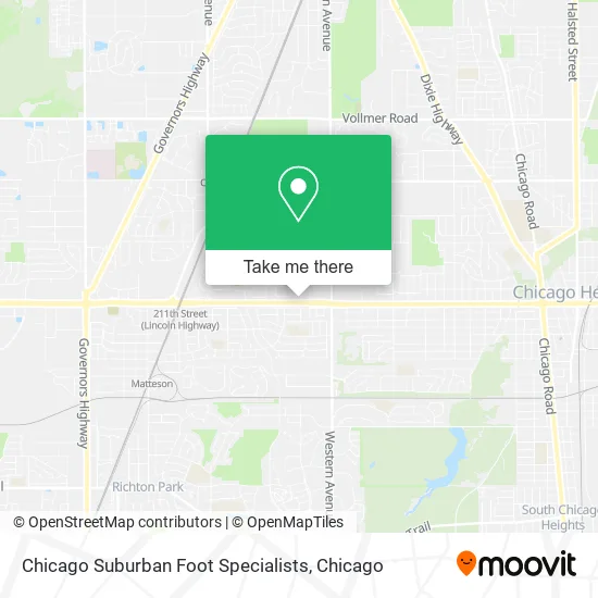 Mapa de Chicago Suburban Foot Specialists