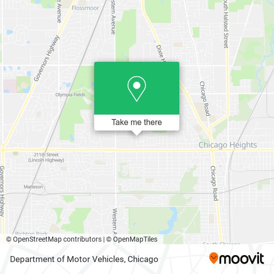 Department of Motor Vehicles map