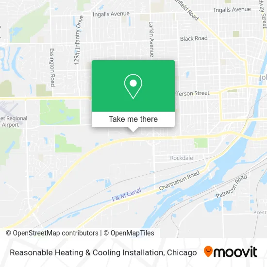 Reasonable Heating & Cooling Installation map