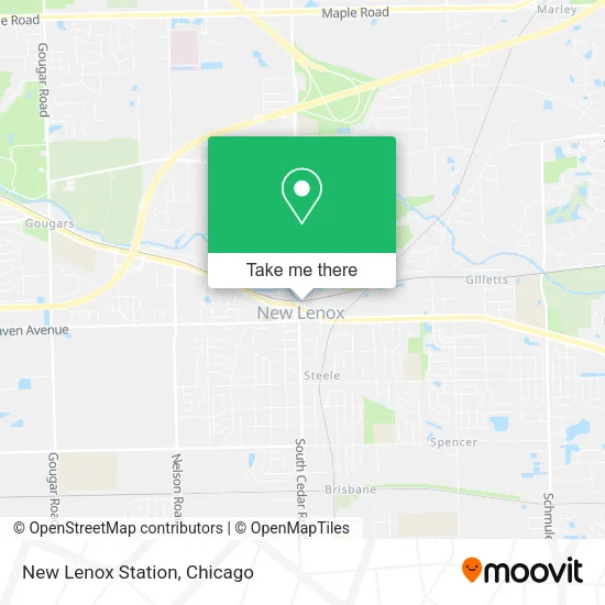 Mapa de New Lenox Station