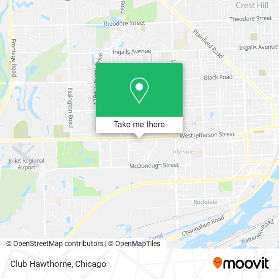 Club Hawthorne map
