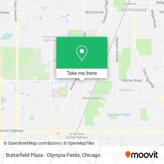 Butterfield Plaza - Olympia Fields map