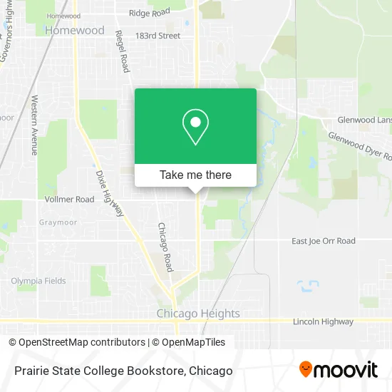 Prairie State College Bookstore map