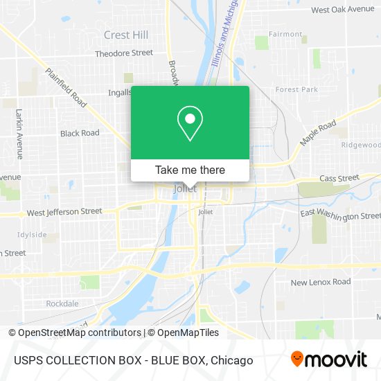 USPS COLLECTION BOX - BLUE BOX map