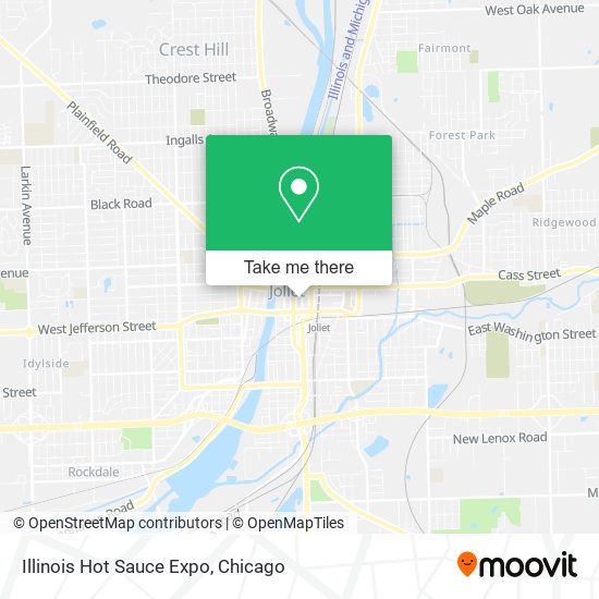 Mapa de Illinois Hot Sauce Expo
