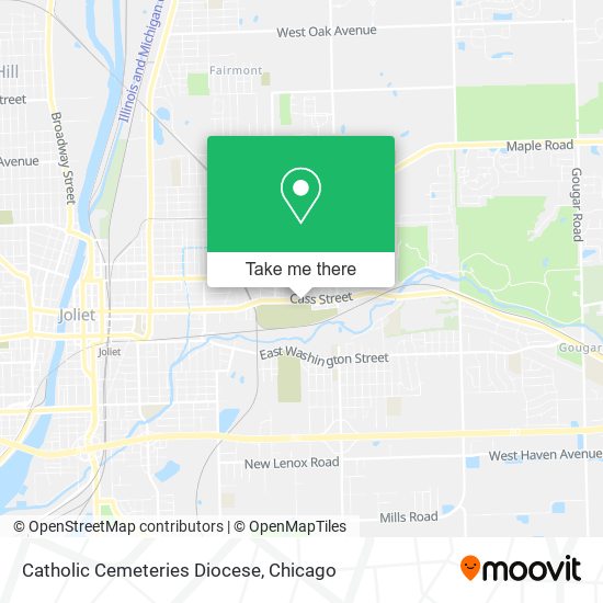 Catholic Cemeteries Diocese map