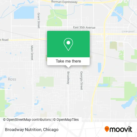 Broadway Nutrition map
