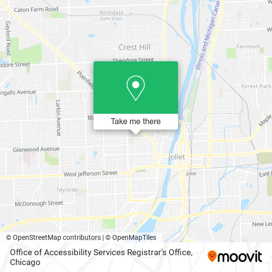 Office of Accessibility Services Registrar's Office map