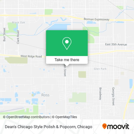 Dean's Chicago Style Polish & Popcorn map