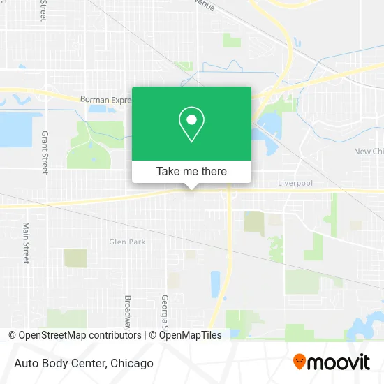 Auto Body Center map