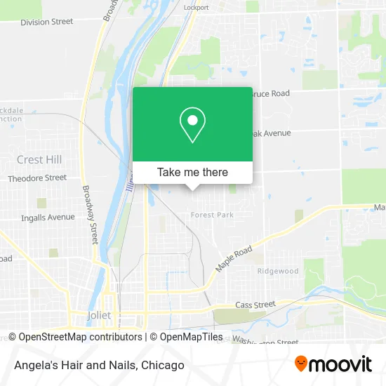 Angela's Hair and Nails map