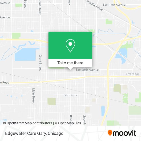 Edgewater Care Gary map