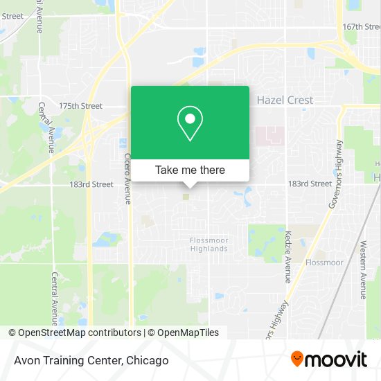 Avon Training Center map