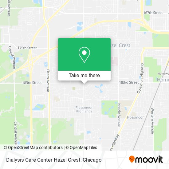 Mapa de Dialysis Care Center Hazel Crest