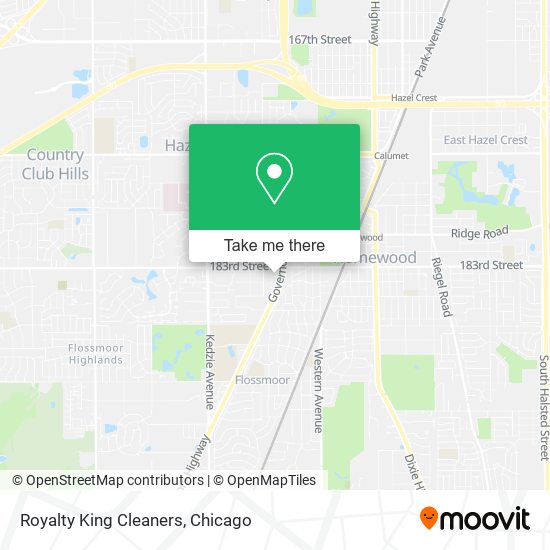 Royalty King Cleaners map